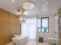 Натяжной потолок в ванной комнате: особенность и правильный выбор