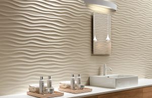 3D-плитка для ванной комнаты: практичность и уход за ней