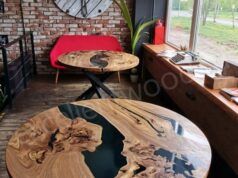 Столы река из дерева и эпоксидной смолы: искусство создания уникальных предметов интерьера
