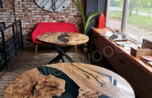 Столы река из дерева и эпоксидной смолы: искусство создания уникальных предметов интерьера