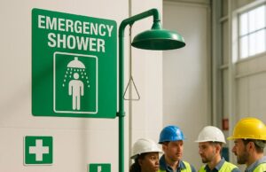 Безопасность на химическом производстве: значение аварийных душей для защиты работников