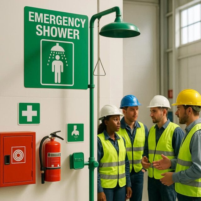Безопасность на химическом производстве: значение аварийных душей для защиты работников